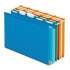 Pendaflex Ready-Tab Extra Capacity Reinforced Colored Hanging Folders, Letter Size, 1/5-Cut Tab, Assorted, 20/Box (42700)