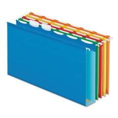 Pendaflex Ready-Tab Extra Capacity Reinforced Colored Hanging Folders, Legal Size, 1/6-Cut Tab, Assorted, 20/Box (42702)