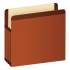 Pendaflex Premium Reinforced Expanding File Pockets, 3.5" Expansion, Letter Size, Red Fiber, 10/Box (85343)