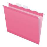 Pendaflex Ready-Tab Colored Reinforced Hanging Folders, Letter Size, 1/5-Cut Tab, Pink, 20/Box (90240)