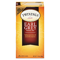 Tea Bags, Earl Grey, 1.76 oz Filterbag, 25/Box (09183)