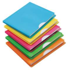 Pendaflex Glow Poly File Jacket, Straight Tab, Letter Size, Assorted Colors, 5/Pack (50992)