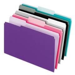 Pendaflex Interior File Folders, 1/3-Cut Tabs, Letter Size, Assortment 1, 100/Box (421013ASST2)