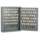 AbilityOne 7125002853049 SKILCRAFT Locking Key Cabinet, 90, 14w x 3 1/4d x 17 1/4h, Gray