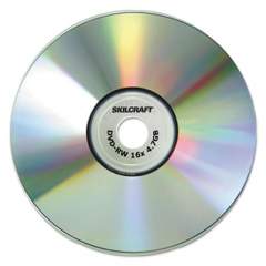 AbilityOne 7045015155371, SKILCRAFT Branded Attribute Media Disks, DVD-RW, 4.7 GB, 4x, Jewel Case, Silver, 5/Pack