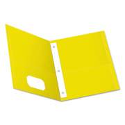 Oxford Twin-Pocket Folders with 3 Fasteners, 0.5" Capacity, 11 x 8.5, Yellow, 25/Box (57709)