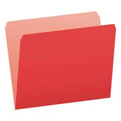 Pendaflex COLORED FILE FOLDERS, STRAIGHT TAB, LETTER SIZE, RED/LIGHT RED, 100/BOX (152 RED)