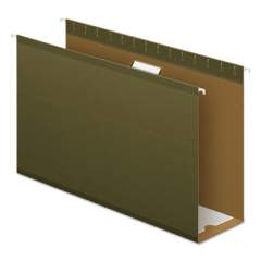 Pendaflex Extra Capacity Reinforced Hanging File Folders with Box Bottom, Legal Size, 1/5-Cut Tab, Standard Green, 25/Box (4153X4)