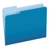 Pendaflex Colored File Folders, 1/3-Cut Tabs, Letter Size, Blue/Light Blue, 100/Box (15213BLU)
