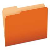 Pendaflex Colored File Folders, 1/3-Cut Tabs, Letter Size, Orange/Light Orange, 100/Box (15213ORA)