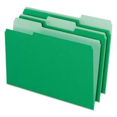 Pendaflex Colored File Folders, 1/3-Cut Tabs, Legal Size, Green/Light Green, 100/Box (15313BGR)