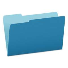 Pendaflex Colored File Folders, 1/3-Cut Tabs, Legal Size, Blue/Light Blue, 100/Box (15313BLU)