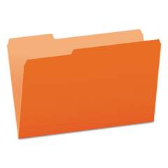 Pendaflex Colored File Folders, 1/3-Cut Tabs, Legal Size, Orange/Light Orange, 100/Box (15313ORA)