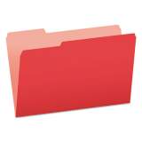 Pendaflex Colored File Folders, 1/3-Cut Tabs, Legal Size, Red/Light Red, 100/Box (15313RED)