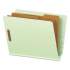 Pendaflex End Tab Classification Folders, 2 Dividers, Letter Size, Pale Green, 10/Box (23224)