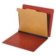 Pendaflex Dual Tab Classification Folders, 1 Divider, Letter Size, Red, 10/Box (24855)