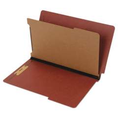 Pendaflex Dual Tab Classification Folders, 1 Divider, Legal Size, Red, 10/Box (40855)
