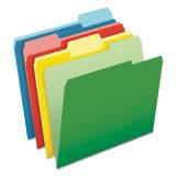 Pendaflex CutLess File Folders, 1/3-Cut Tabs, Letter Size, Assorted, 100/Box (48440)