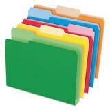 Pendaflex Double Stuff File Folders, 1/3-Cut Tabs, Letter Size, Assorted, 50/Pack (54460)
