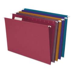 Earthwise by Pendaflex 100% Recycled Colored Hanging File Folders, Letter Size, 1/5-Cut Tab, Assorted, 20/Box (35117)