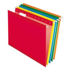 Pendaflex Colored Reinforced Hanging Folders, Letter Size, 1/5-Cut Tab, Assorted, 25/Box (415215ASST)