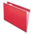 Pendaflex Colored Reinforced Hanging Folders, Legal Size, 1/5-Cut Tab, Red, 25/Box (415315RED)