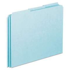 Pendaflex Blank Top Tab File Guides, 1/3-Cut Top Tab, Blank, 8.5 x 11, Blue, 100/Box (PN203)