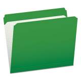 Pendaflex Double-Ply Reinforced Top Tab Colored File Folders, Straight Tab, Letter Size, Bright Green, 100/Box (R152BGR)