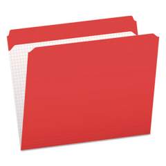Pendaflex Double-Ply Reinforced Top Tab Colored File Folders, Straight Tab, Letter Size, Red, 100/Box (R152RED)