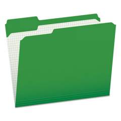 Pendaflex Double-Ply Reinforced Top Tab Colored File Folders, 1/3-Cut Tabs, Letter Size, Bright Green, 100/Box (R15213BGR)