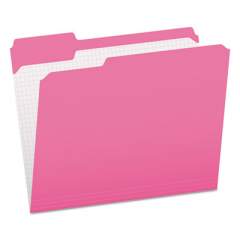 Pendaflex Double-Ply Reinforced Top Tab Colored File Folders, 1/3-Cut Tabs, Letter Size, Pink, 100/Box (R15213PIN)