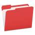 Pendaflex Double-Ply Reinforced Top Tab Colored File Folders, 1/3-Cut Tabs, Letter Size, Red, 100/Box (R15213RED)