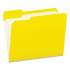 Pendaflex Double-Ply Reinforced Top Tab Colored File Folders, 1/3-Cut Tabs, Letter Size, Yellow, 100/Box (R15213YEL)