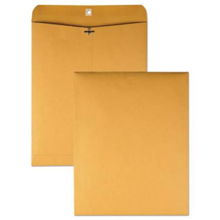 Quality Park Clasp Envelope, #14 1/2, Square Flap, Clasp/Gummed Closure, 11.5 x 14.5, Brown Kraft, 100/Box (37805)