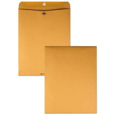 Quality Park Clasp Envelope, #110, Square Flap, Clasp/Gummed Closure, 12 x 15.5, Brown Kraft, 100/Box (37910)