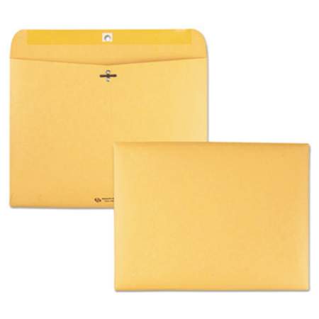 Quality Park Redi-File Clasp Envelope, #90, Cheese Blade Flap, Clasp/Gummed Closure, 9 x 12, Brown Kraft, 100/Box (38090)