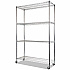 NSF Certified 4-Shelf Wire Shelving Kit with Casters, 48w x 18d x 72h, Silver (SW604818SR)
