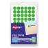 Avery Handwrite Only Self-Adhesive Removable Round Color-Coding Labels, 0.5" dia., Neon Green, 60/Sheet, 14 Sheets/Pack, (5052) (05052)