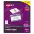 Avery Clip-Style Badge Holder with Laser/Inkjet Insert, Top Load, 3.5 x 2.25, White, 100/Box (74461)