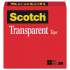 Scotch Transparent Tape, 1" Core, 0.75" x 36 yds, Transparent (600341296)