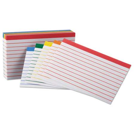 Oxford Color Coded Ruled Index Cards, 3 x 5, Assorted Colors, 100/Pack (04753)