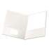 Oxford High Gloss Laminated Paperboard Folder, 100-Sheet Capacity, 11 x 8.5, White, 25/Box (51704)
