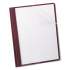 Oxford Clear Front Linen Report Cover, Three-Prong Fastener, 0.5" Capacity, 8.5 x 11, Clear/Burgundy, 25/Box (53341)