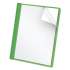 Oxford Clear Front Standard Grade Report Cover, Three-Prong Fastener, 0.5" Capacity, 8.5 x 11, Clear/Green, 25/Box (55807)