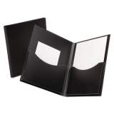 Oxford Poly Double Stuff Gusseted 2-Pocket Folder, 200-Sheet Capacity, 11 x 8.5, Black (57454)