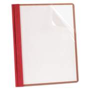 Earthwise by Oxford Recycled Clear Front Report Covers, Letter Size, Red, 25/Box (57871)