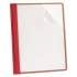 Earthwise by Oxford Recycled Clear Front Report Covers, Letter Size, Red, 25/Box (57871)