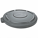 BRUTE Self-Draining Flat Top Lids for 55 gal Round BRUTE Containers, 26.75" Diameter, Gray (265400GY)