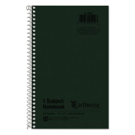 Oxford EARTHWISE BY 100% RECYCLED ONE-SUBJECT NOTEBOOK, 1 SUBJECT, NARROW RULE, GREEN COVER, 8 X 5, 80 SHEETS (25400)