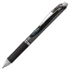 Pentel EnerGel RTX Gel Pen, Retractable, Bold 1 mm, Black Ink, Black/Gray Barrel (BL80A)